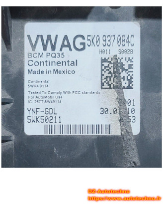 Volkswagen Tiguan 2014 Module confort 5K0937084C