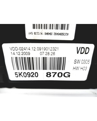 Speedometer/Instrument Cluster VW Golf MK6 5K0920870G