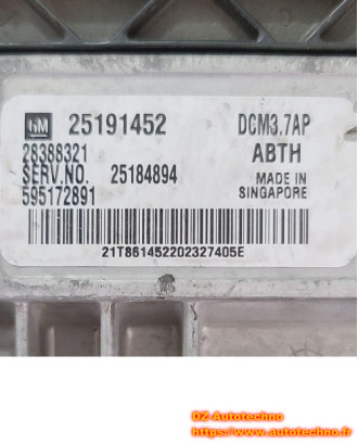 CHEVROLET CAPTIVA, CRUZE 2.0 CDI ( ECU-GM 25191452 ) ...