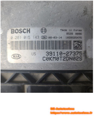 Kia Sportage 2.0CRDI ECU Engine Computer 39110-27375 0281015143 , 3911027375