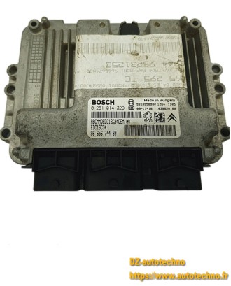 CITROEN PEUGEOT 1.6 HDI BOSCH 0 281 014 729, 0281014729, 96 656 744 80, 9665674480, 9653958980, EDC16C34