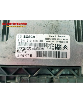 CALCULATEUR MOTEUR PEUGEOT CITROEN BOSCH 0 281 019 818, 0281019818, 9805947780