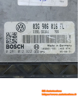 Engin Control Module ECU SEAT TOLEDO 1.9TDI (03G906016KL)
