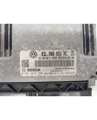 CALCULATEUR MOTEUR VW VOLKSWAGEN GOLF VI 2.0 TDI, BOSCH 0281015756, 03L906022MC, EDC17CP14 