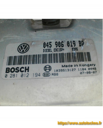 ECU ENGINE CONTROLLER VW VOLKSWAGEN POLO 1.4 TDI, 045 906 019 BP BOSCH  0 281 012 194 
