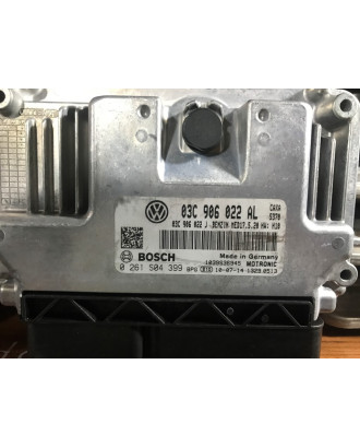 CALCULATEUR MOTEUR GOLF  03C 906 022 AL, BOSCH 0261S04399, BENZIN MED17.5.20 CAXA 3034 1039S282805