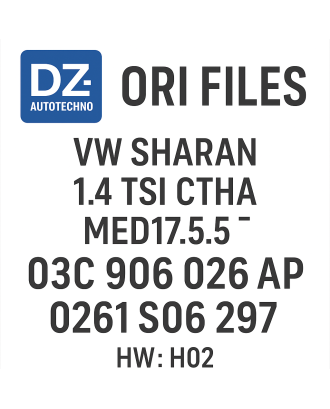 ORI File – VW Sharan 1.4 TSI CTHA – MED17.5.5 – 03C906026AP – 0261S06297