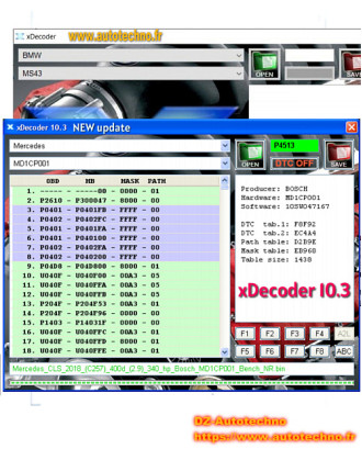 XDecoder 10.3 Software Disable Error off DTC ECU File