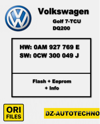 Volkswagen  TCU - GOLF7 DQ200- OAM - ( ORI FILES )