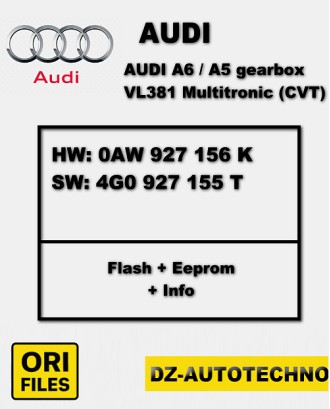 Audi A6 2.0 TDI TCM File VL381 - 4G0927155T | 0AW927156K | NSL (0AW VL381-F)